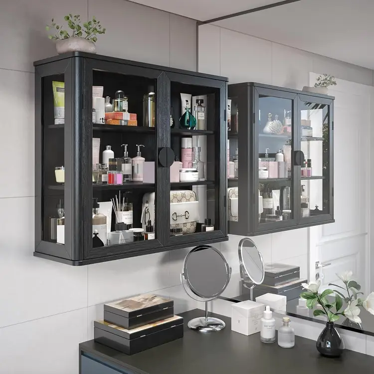 newownds black tempered glass storage cabinet 750x750